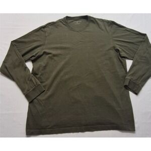 Eddie Bauer men's basic hunter green long sleeve crew neck shirt XL 100% Cotton1